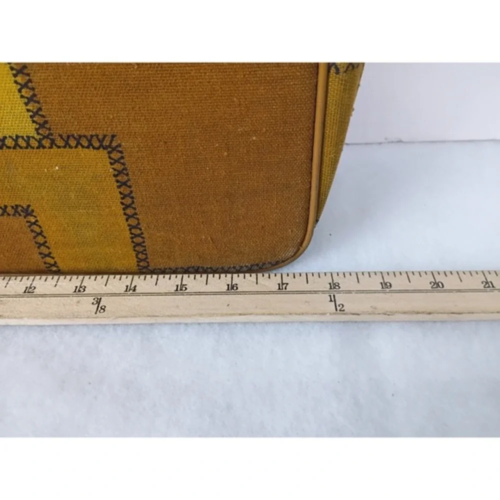 Armored Luggage Co. Vintage 70s Patchwork Suitcase Travel Storage Bag Retro‎